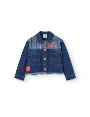 Veste en jeans rayures bébé fille  6 mois