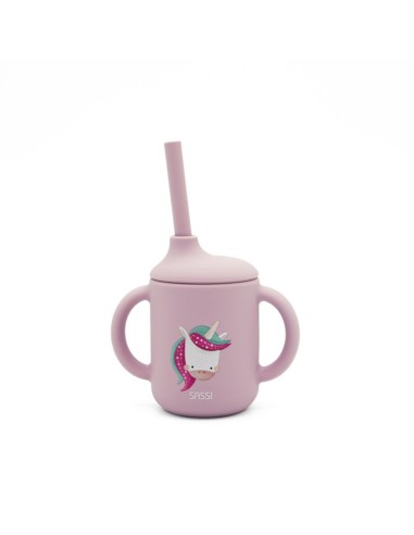 Tasse d'apprentissage en silicone licorne - Sassi